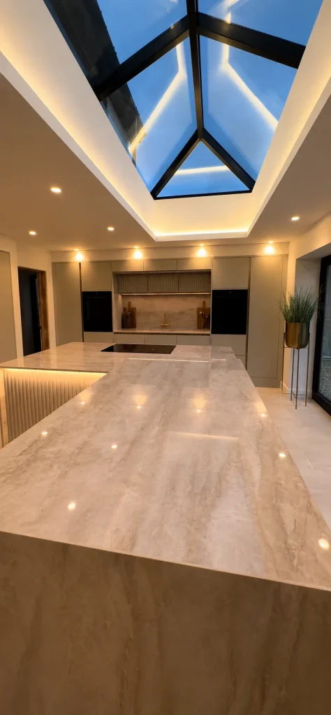 Kitchen floor tiling in a period home