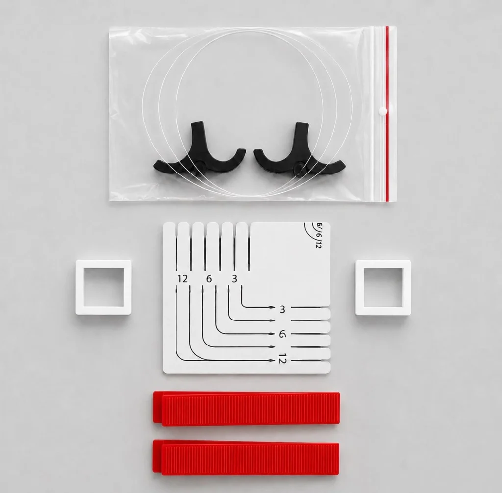 Precision Arc Kit components laid out on a grey surface.